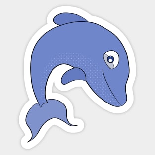 A smiling dolphin Sticker